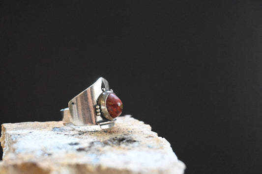 Anillo Opalo de fuego Anaranjado